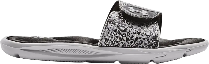  Under Armour Wmns Ignite 6 Graphic Strap Slide &#039;Halo Grey&#039;