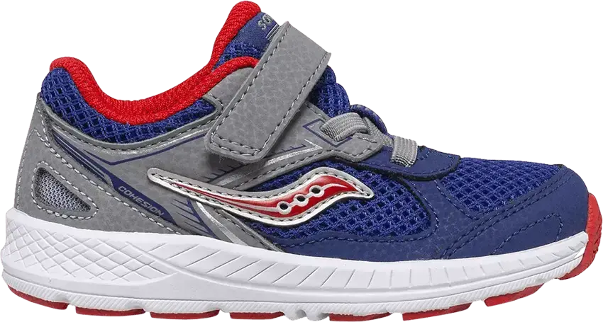  Saucony Cohesion 14 A/C Little Kid &#039;Navy Red&#039;