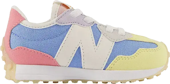  New Balance 327 Bungee Lace Toddler Wide &#039;Yellow Blue Red&#039;