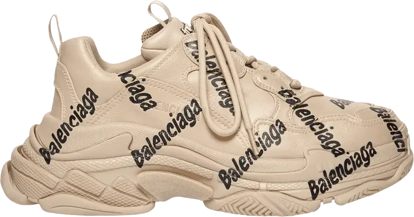  Balenciaga Wmns Triple S &#039;Logotype - Beige&#039;