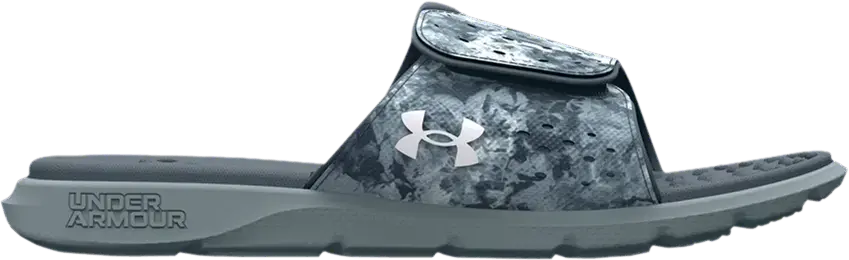  Under Armour Wmns Ignite 7 Graphic Strap Slide &#039;Grey Mist Camo&#039;