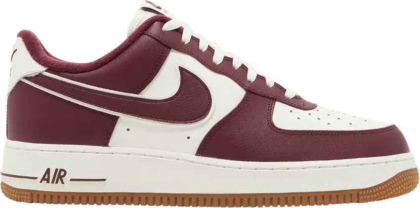  Nike Air Force 1 Low College Pack Night Maroon