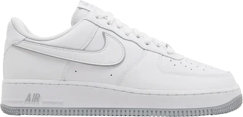  Nike Air Force 1 &#039;07 Low White Wolf Grey Sole