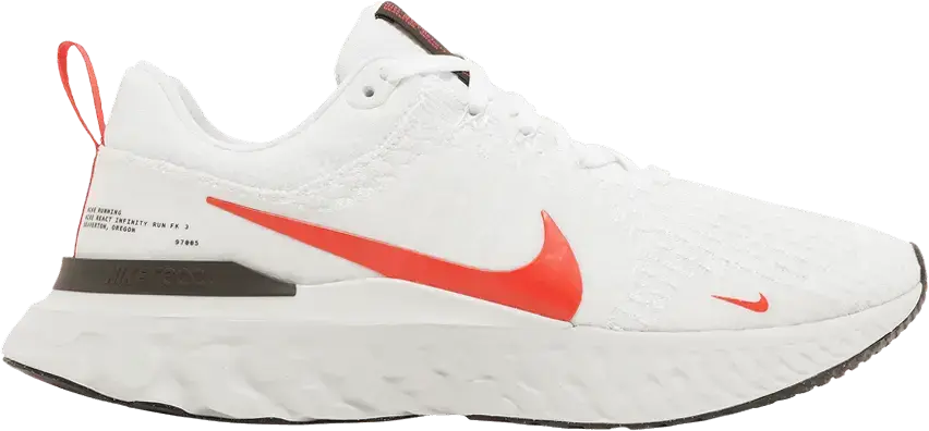  Nike React Infinity Run Flyknit 3 &#039;White Light Crimson&#039;