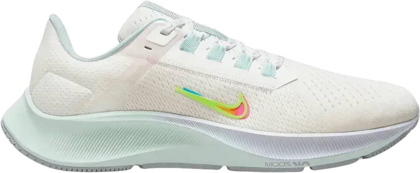  Nike Air Zoom Pegasus 38 Premium Summit White Aura Volt (Women&#039;s)