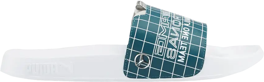  Puma Mercedes-AMG Petronas F1 x Leadcat 2.0 Slide &#039;White Blue Coral&#039;