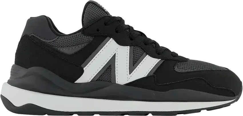  New Balance 57/40 Little Kid Wide &#039;Black White&#039;