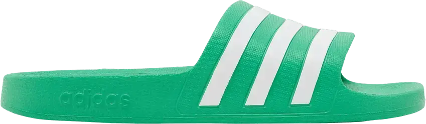  Adidas Adilette Aqua Slides &#039;Vivid Green&#039;