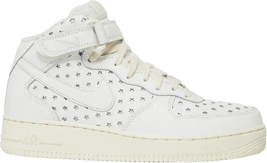  Nike Air Force 1 Mid Cut Out Stars Summit White (Women&#039;s)