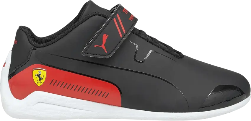  Puma Scuderia Ferrari x Drift Cat 8 Little Kid &#039;Black Rosso Corsa&#039;