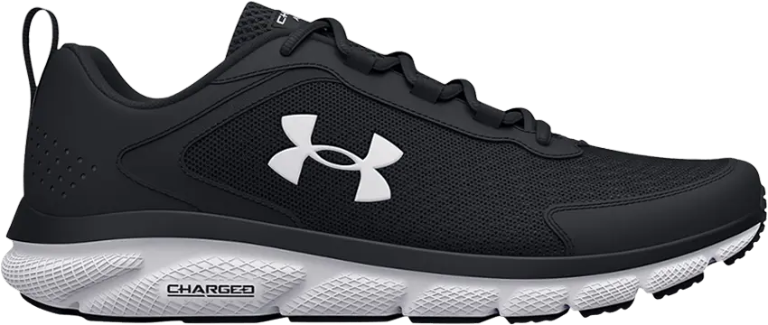  Under Armour Charged Assert 9 6E Wide &#039;Black White&#039;