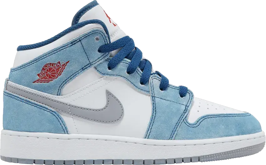  Jordan 1 Mid SE French Blue Light Steel (GS)