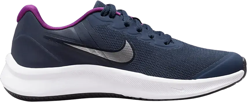  Nike Star Runner 3 GS &#039;Midnight Navy Vivid Purple&#039;