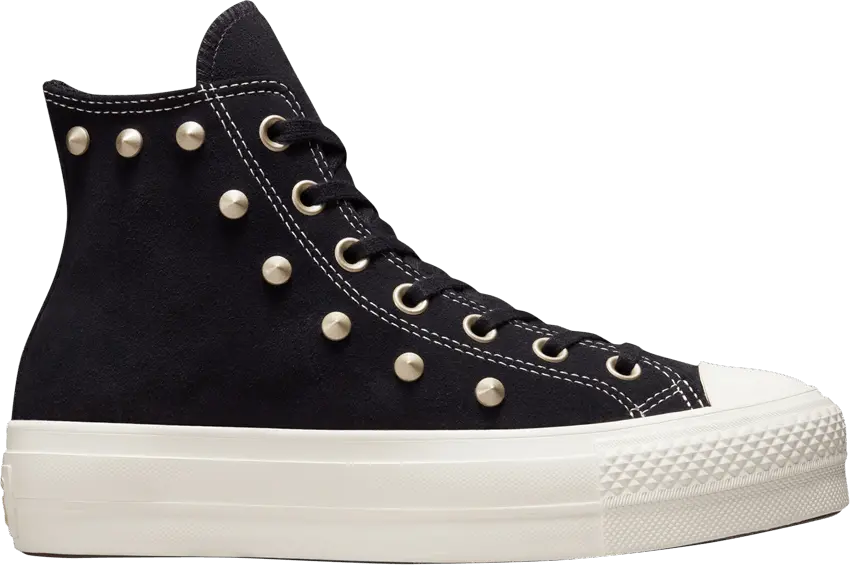  Converse Wmns Chuck Taylor All Star Lift Platform High &#039;Studs - Black Light Gold&#039;