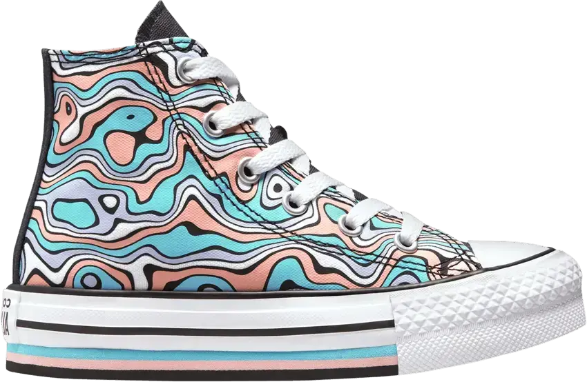  Converse Chuck Taylor All Star Lift Platform High PS &#039;Color Swirl&#039;