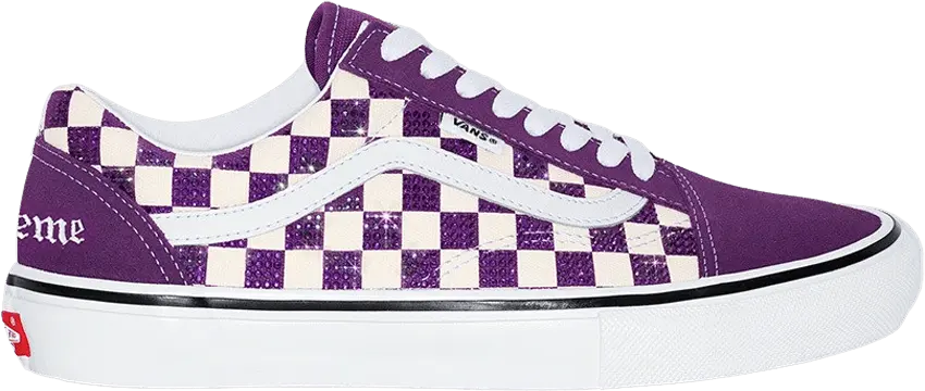  Vans Supreme x Swarovski x Skate Old Skool &#039;Purple&#039;