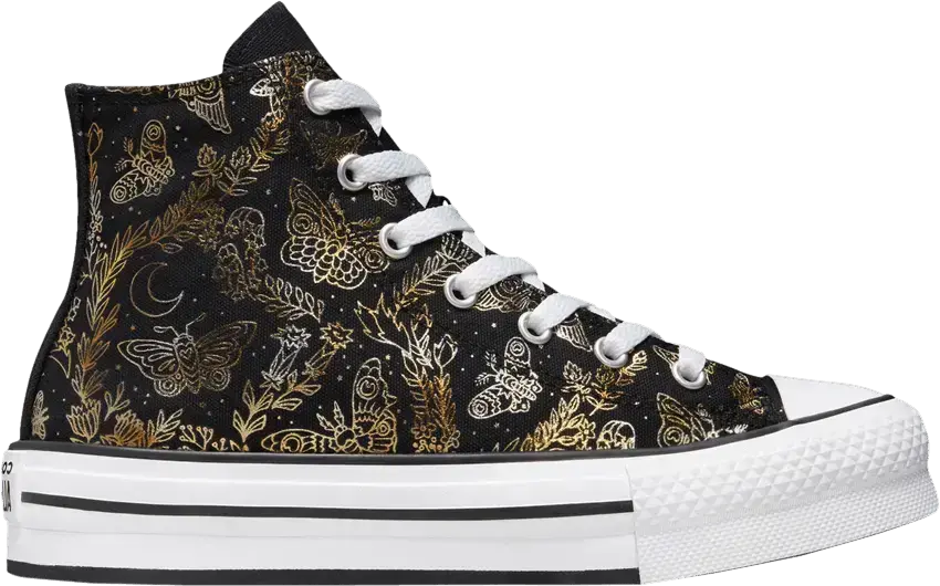  Converse Chuck Taylor All Star EVA Lift Platform High GS &#039;Butterfly Shine&#039;