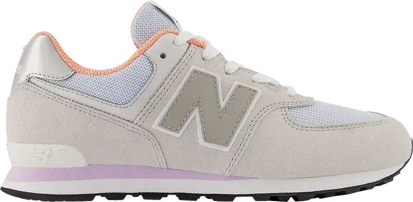  New Balance 574 Big Kid Wide &#039;Summer Fog Cyber Lilac&#039;