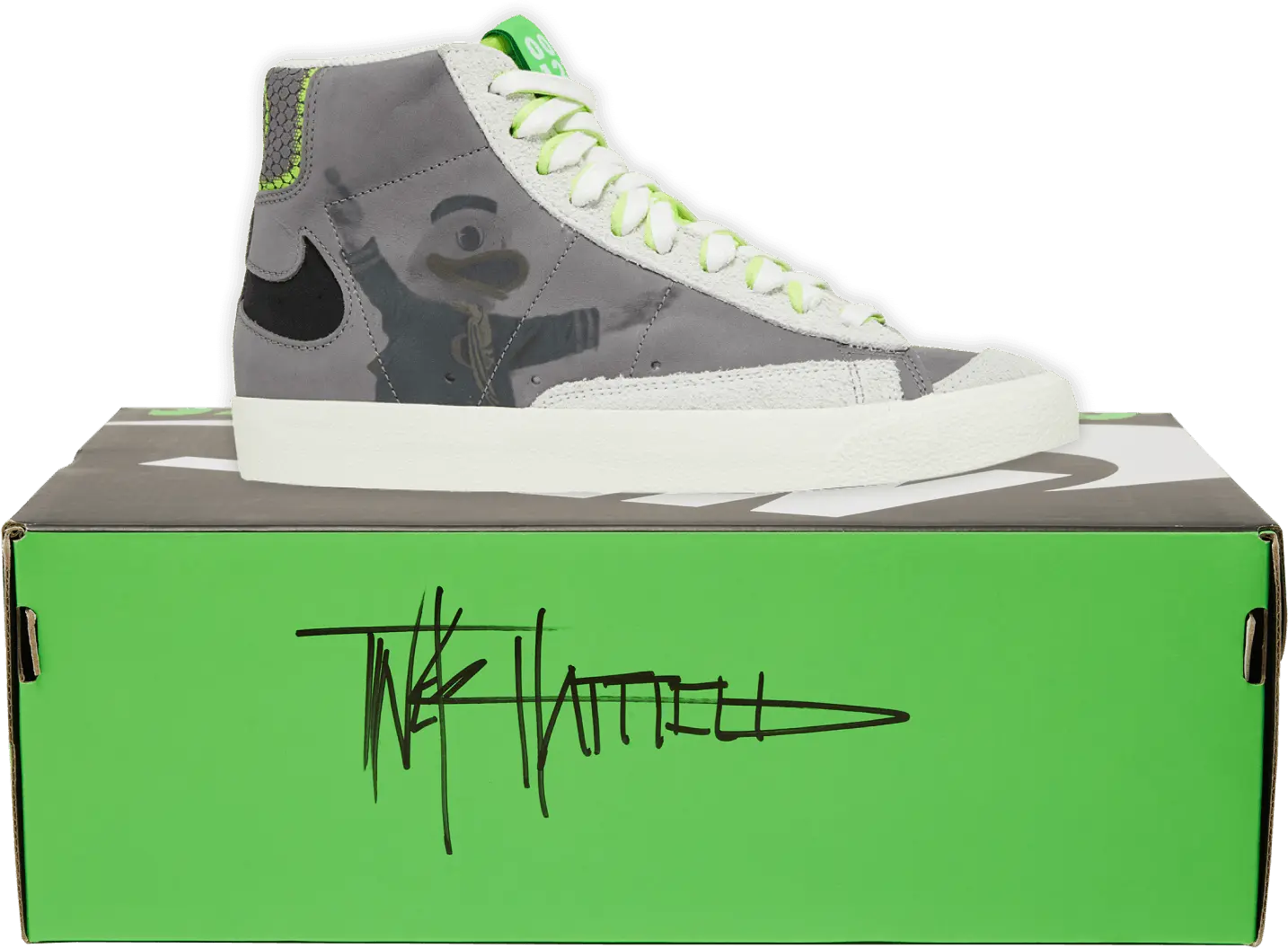  Nike Blazer Mid ’77 &#039;University of Oregon Football&#039; Tinker Hatfield Signed Box