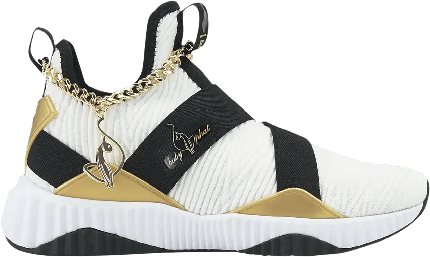  Puma Baby Phat x Wmns Defy Mid &#039;White Black Gold&#039;