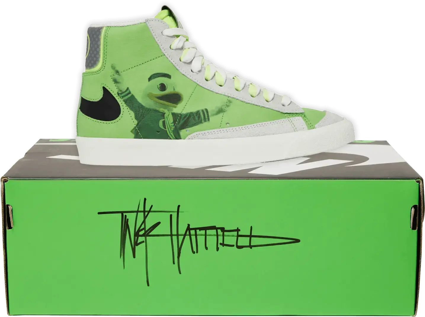  Nike Blazer Mid ’77 &#039;University of Oregon Men&#039;s Basketball&#039; Tinker Hatfield Signed Box