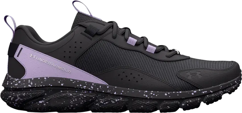  Under Armour Wmns Charged Verssert Speckle &#039;Jet Grey Nebula Purple&#039;