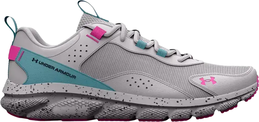  Under Armour Wmns Charged Verssert Speckle &#039;Halo Grey Blue Pink&#039;