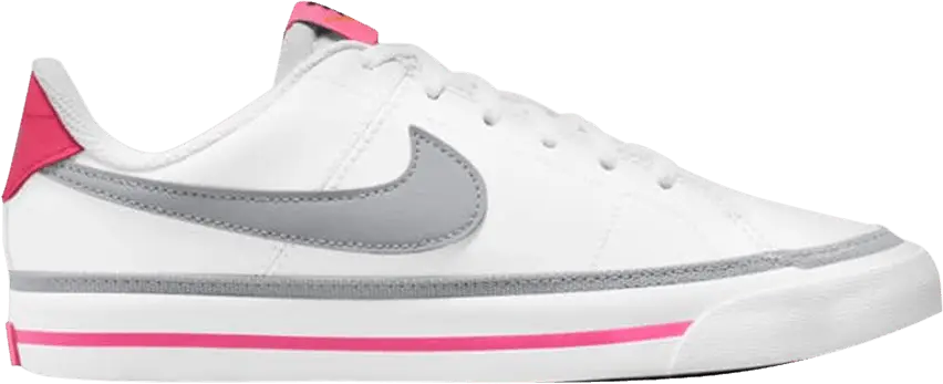  Nike Court Legacy GS &#039;White Pink Prime Light Smoke Grey&#039;