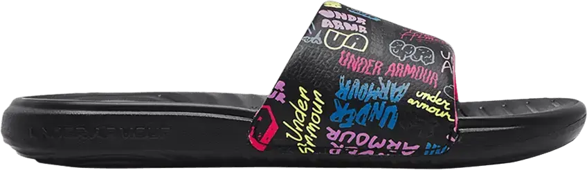  Under Armour Ansa Graphic Slide GS &#039;Graffiti&#039;