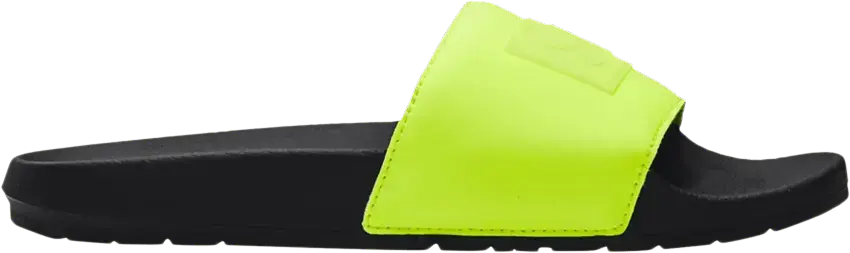  Under Armour Core Remix Neon Slide &#039;Black High-Vis Yellow&#039;