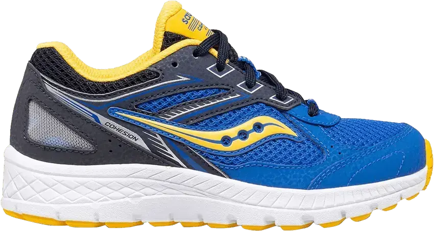  Saucony Cohesion 14 Lace Big Kid &#039;Blue Yellow&#039;