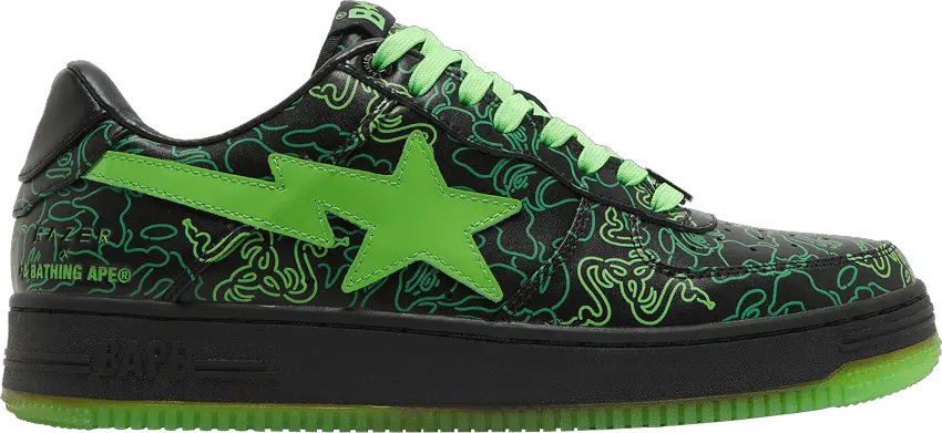  Razer x Bapesta Low M2 &#039;Neon Camo&#039;