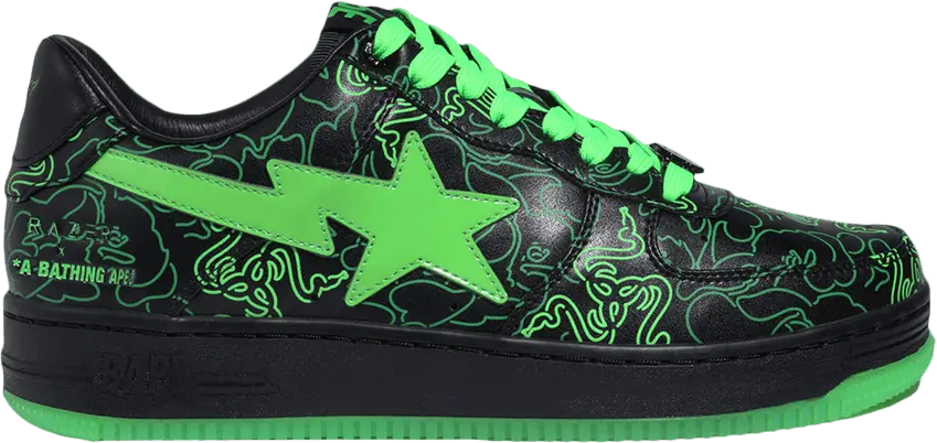  Razer x Wmns Bapesta Low M2 &#039;Neon Camo&#039;