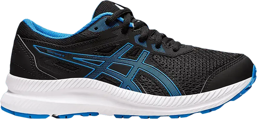  Asics Contend 8 GS &#039;Black Electric Blue&#039;