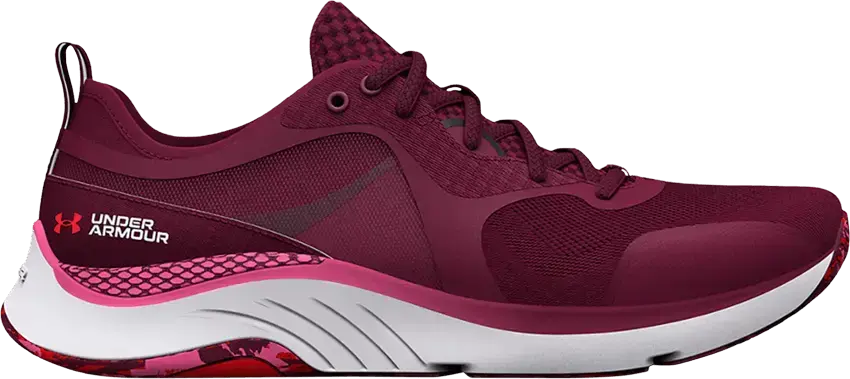  Under Armour Wmns HOVR Omnia Printed &#039;Dark Cherry&#039;