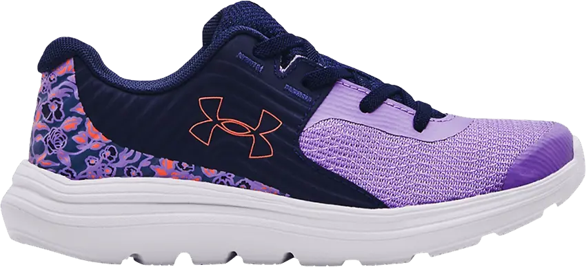  Under Armour Outhustle Print PS &#039;Vivid Lilac Midnight Navy&#039;