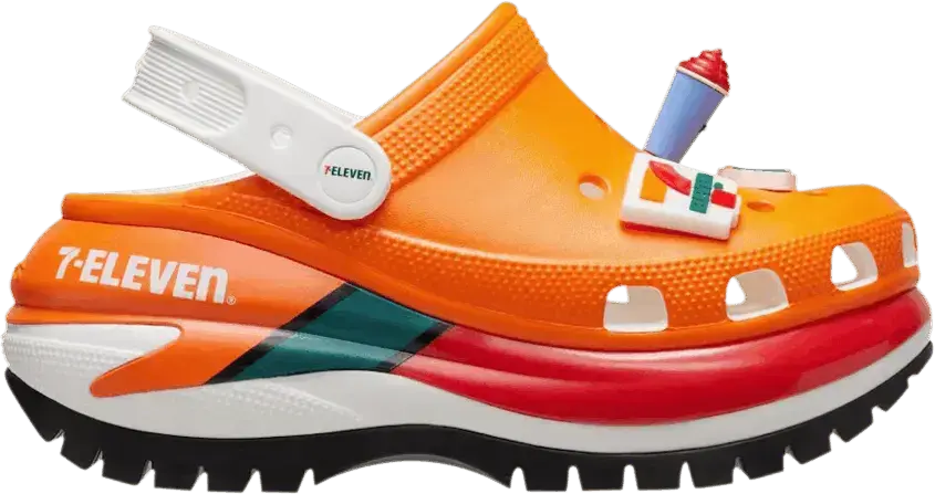  Crocs Mega Crush Clog 7-Eleven Orange