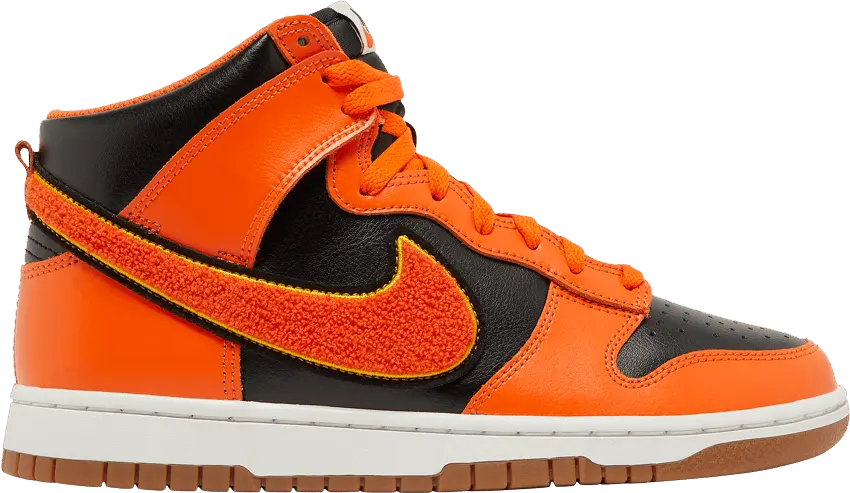  Nike Dunk High University Chenille Swoosh Safty Orange