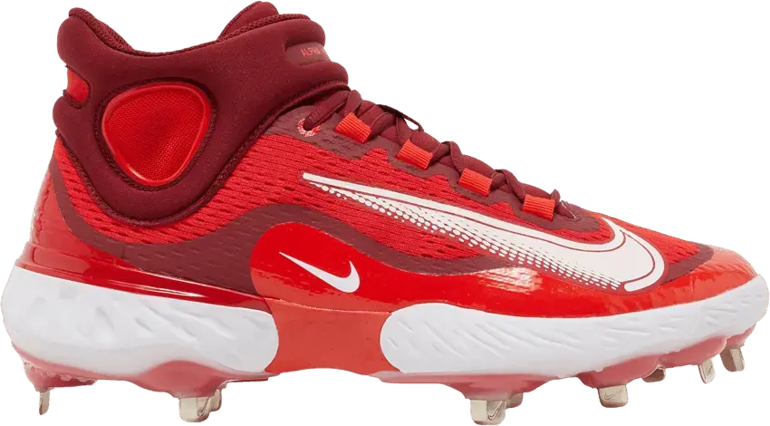  Nike Alpha Huarache Elite 4 Mid &#039;University Red White&#039;