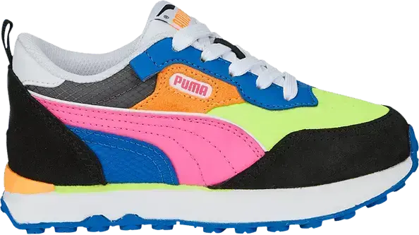  Puma Rider FV Little Kid &#039;Lime Squeeze Black Royal&#039;