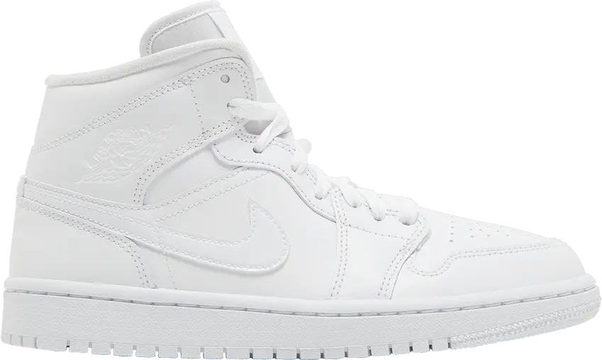  Air Jordan Mid Triple White (2022) (Women&#039;s)