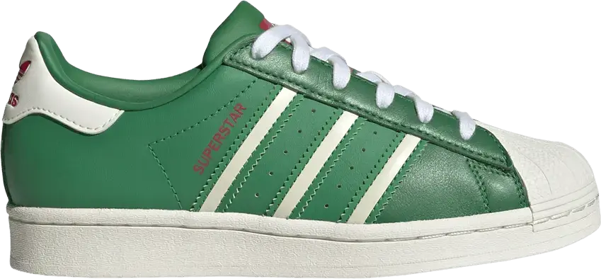 Adidas Superstar J &#039;Green Off White&#039;