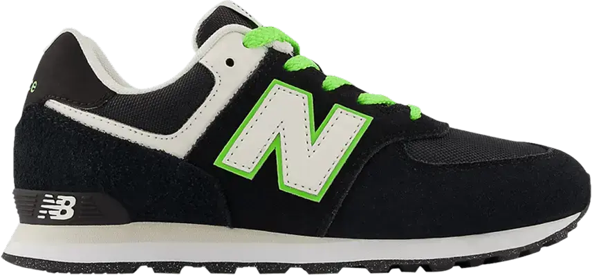  New Balance 574 Big Kid &#039;Black Coloro Green&#039;