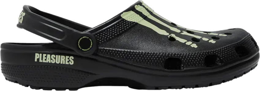  Crocs Classic Clog Pleasures Skeleton Black Glow