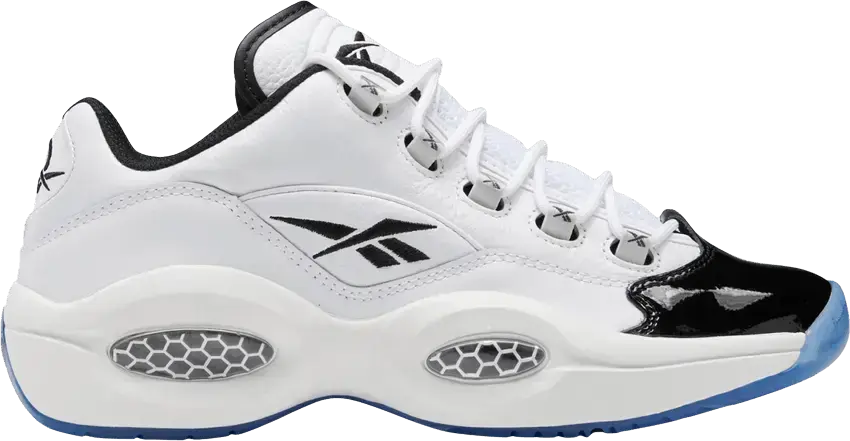  Reebok Question Low White Black Toe