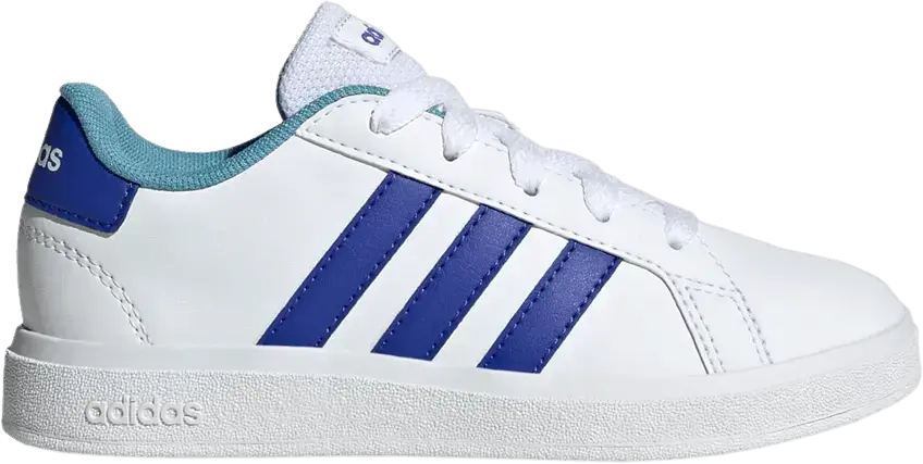  Adidas Grand Court 2.0 Big Kid &#039;White Lucid Blue&#039;