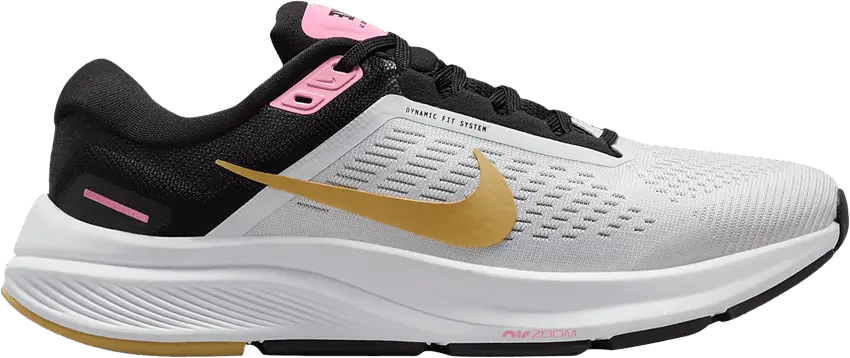  Nike Wmns Air Zoom Structure 24 &#039;White Black Wheat Gold&#039;