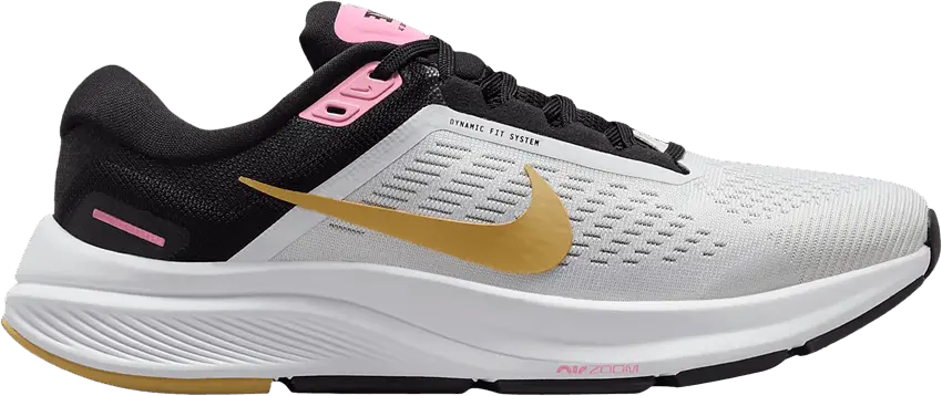 Nike Wmns Air Zoom Structure 24 &#039;White Black Wheat Gold&#039;