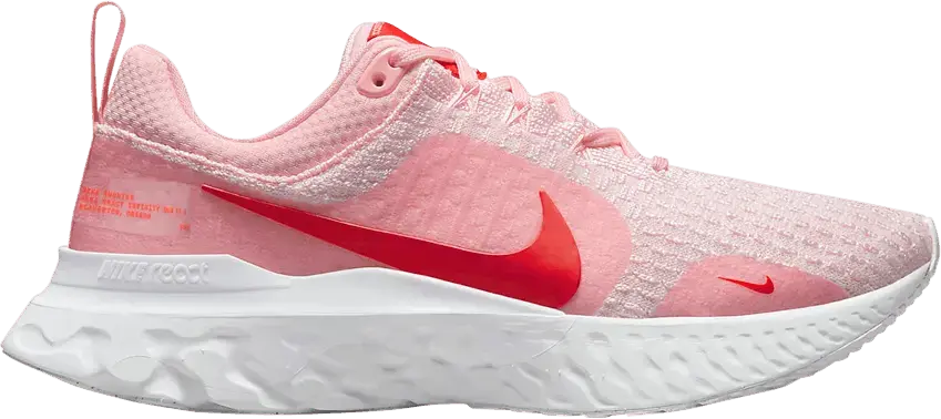  Nike Wmns React Infinity Run Flyknit 3 Premium &#039;Medium Soft Pink Light Crimson&#039;