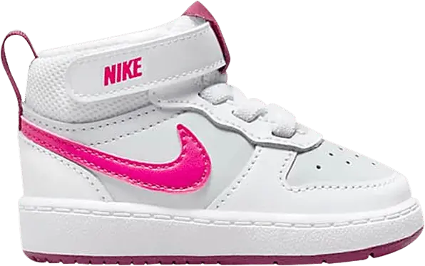  Nike Court Borough Mid 2 TD &#039;Pure Platinum Pink Prime&#039;